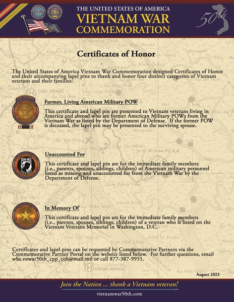 Certificate of Honor Fact Sheet thumbnail